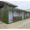 Olive Green Containerized Porta Cabin, Flatpack Container for Prefab Military Barrack, Modular Army Camp