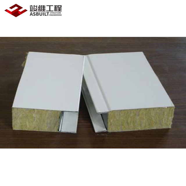 Rock Wool Sandwich Panel for Wall Composited by Color Coated Galvanized Iron Sheet and Fire-resistant Mineral wool