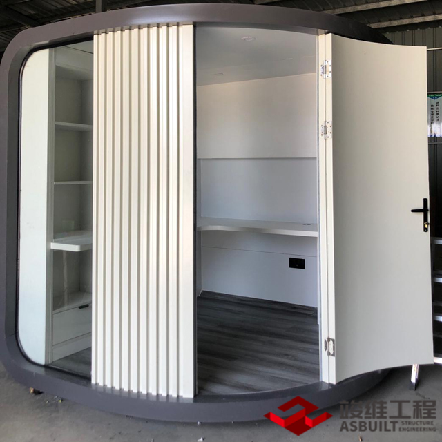 Steel Made Modular Garden Office Cabin, Private Telephone Booth, Music Studio Cabin, Independent Office Space