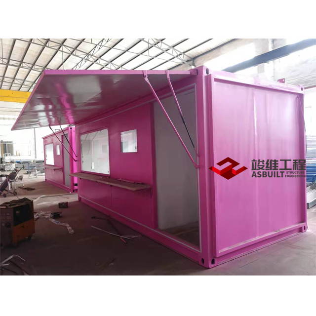 20ft Container House for Pop-up Kiosk Store Coffee Shop