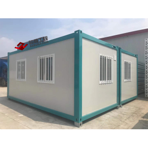 Green Containerized Porta Cabin, Movable Flatpack Container House for Site Office/Living Home