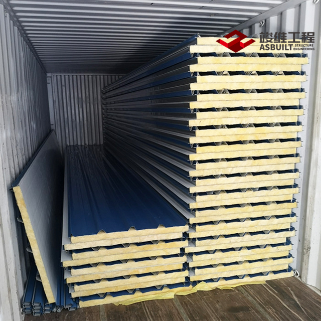 Fiber Glass Sandwich Panel for Roof Composited by Corrugated Color Coated GI Sheet and Fire-resistant Mineral Wool