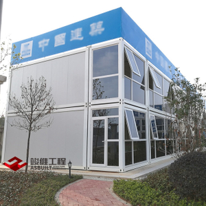 Container Office Block, G+1 Steel Prefabricated Building for Site Camp Office