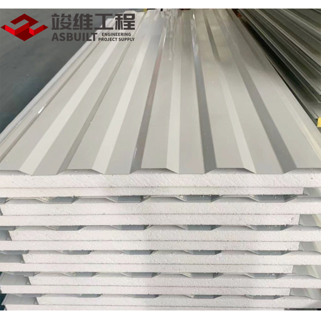 Galvanized Big Wave Sandwich Panel Insulated with EPS Foam