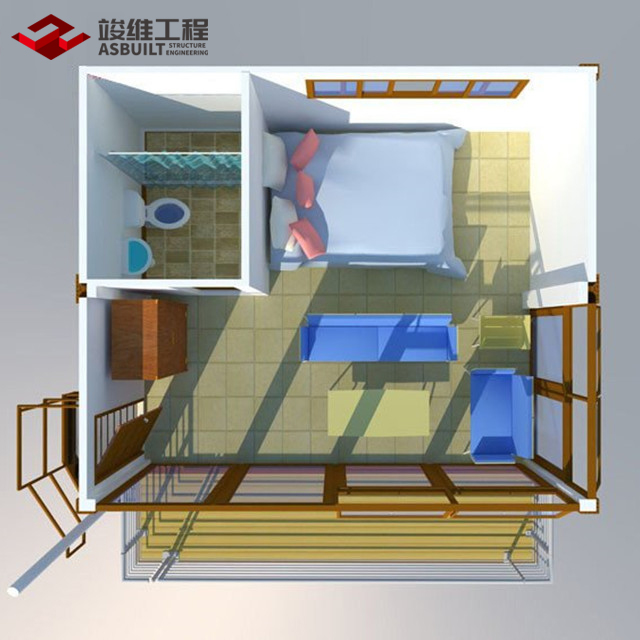 Prefabricated Container Hotel With Overall Covering Tent, Movable Pop-up Hotel With Balcony