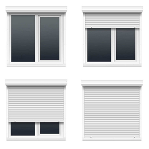 Aluminum Sliding Window With Blinds Inside, Aluminum Roller Shutter Window, Aluminium Security Shutters Roller
