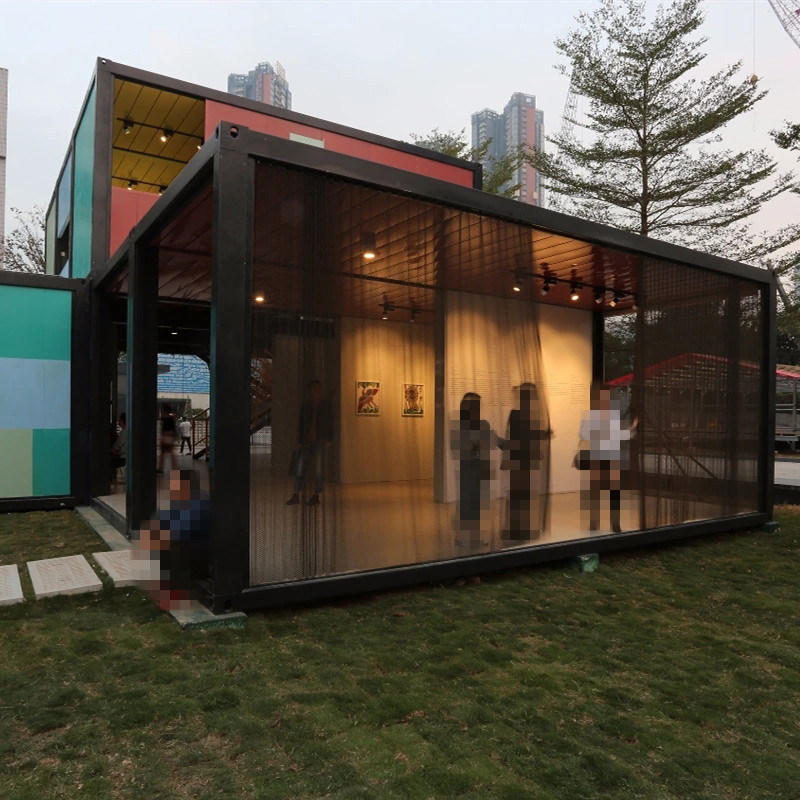 Prefabricated Exhibition Hall, Showroom Building Assembled By Flatpack Container Modules
