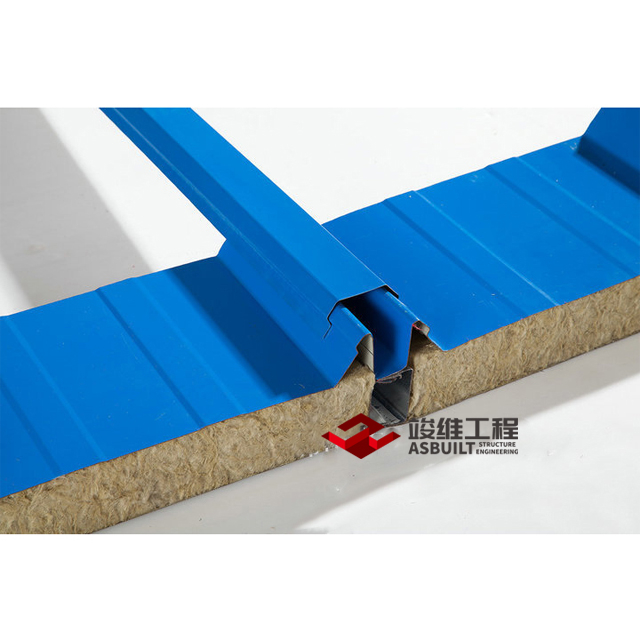 Rock Wool Sandwich Panel for Roof Composited by Corrugated Color Coated GI Sheet and Fire-resistant Mineral wool