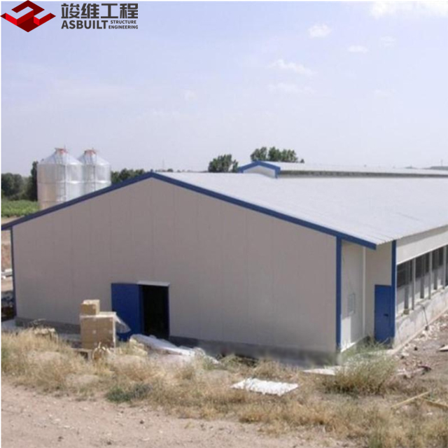 Prefabricated Chicken Farm Shed, Chicken Rearing/Production/Broiler House, Pre-engineered Steel Structure Building for Poultry