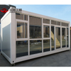 Modular Container Home with Full Glass Curtain Wall for Living