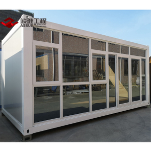 20ft Flatpack Container House with Big Glass Wall for Living Home