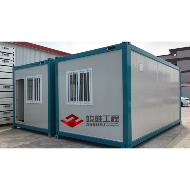 Green Containerized Porta Cabin, Movable Flatpack Container House for Site Office/Living Home