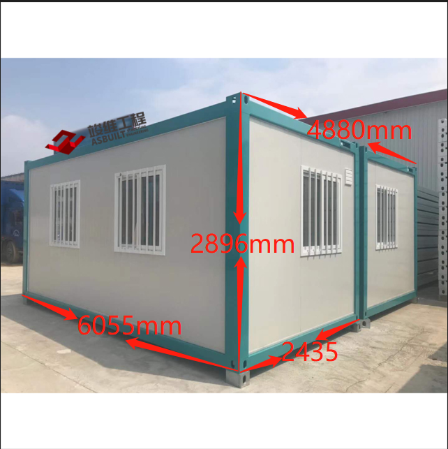 Flatpack Containerized Cabin_2Modules Dimension